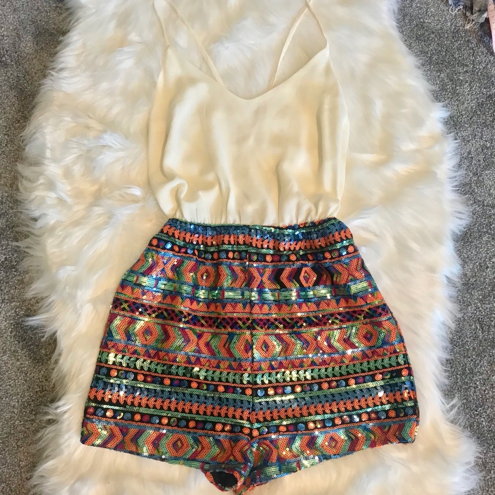 🆕 Multicolor Sequin romper ✨